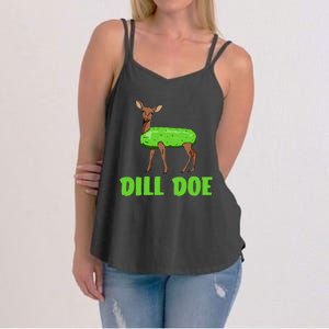 Dill Doe Funny Adult Humor Funny Nature Deer Redneck Women's Strappy Tank