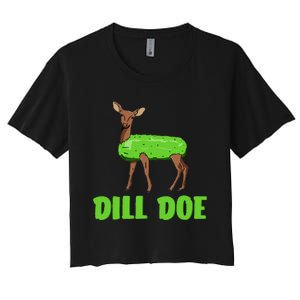 Dill Doe Funny Adult Humor Funny Nature Deer Redneck Women's Crop Top Tee