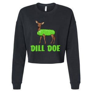 Dill Doe Funny Adult Humor Funny Nature Deer Redneck Cropped Pullover Crew