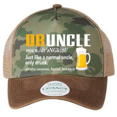 Druncle Definition Funny Gift For Uncle Present Novelty Legacy Tie Dye Trucker Hat
