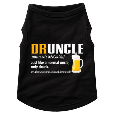 Druncle Definition Funny Gift For Uncle Present Novelty Doggie Tank