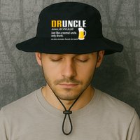 Druncle Definition Funny Gift For Uncle Present Novelty Bucket Hat