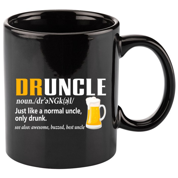 Druncle Definition Funny Gift For Uncle Present Novelty 11oz C Handle Ceramic Mug