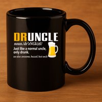 Druncle Definition Funny Gift For Uncle Present Novelty 11oz C Handle Ceramic Mug