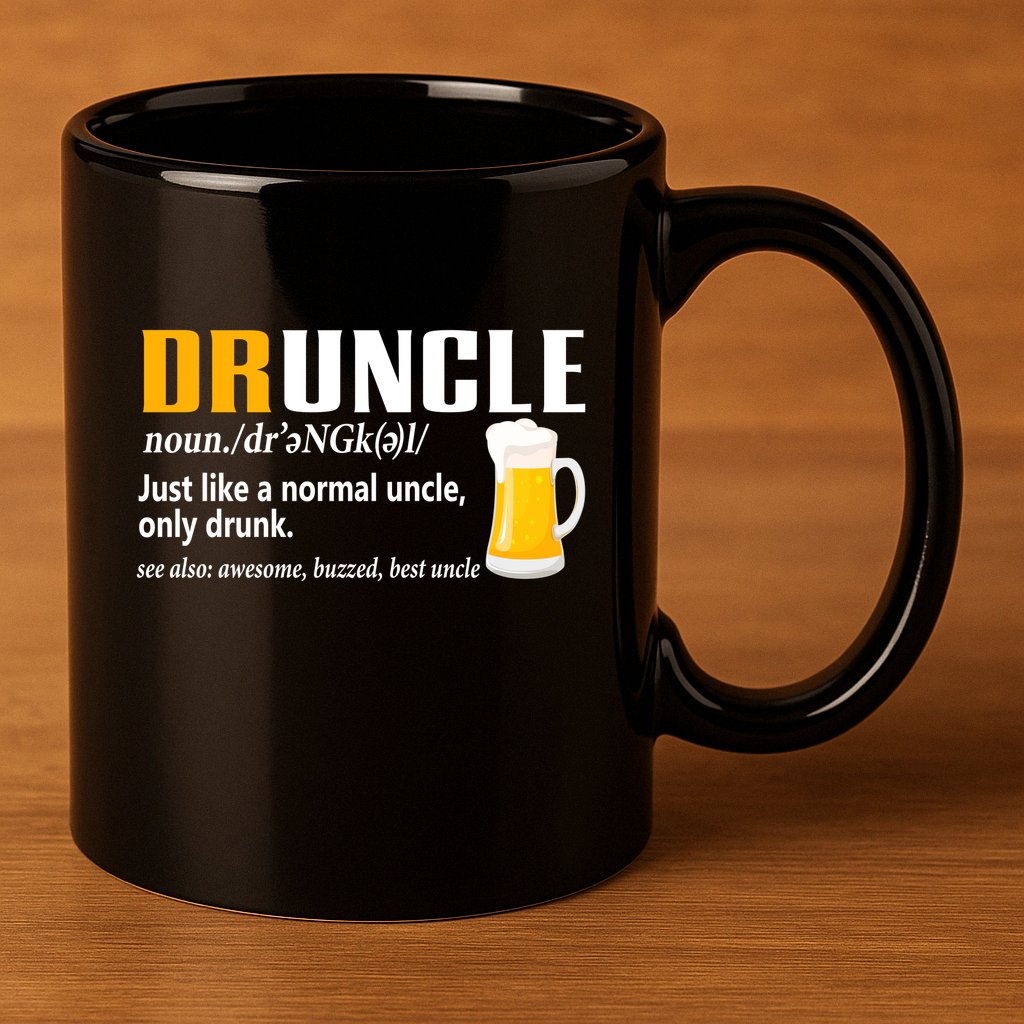 Druncle Definition Funny Gift For Uncle Present Novelty 11oz C Handle Ceramic Mug