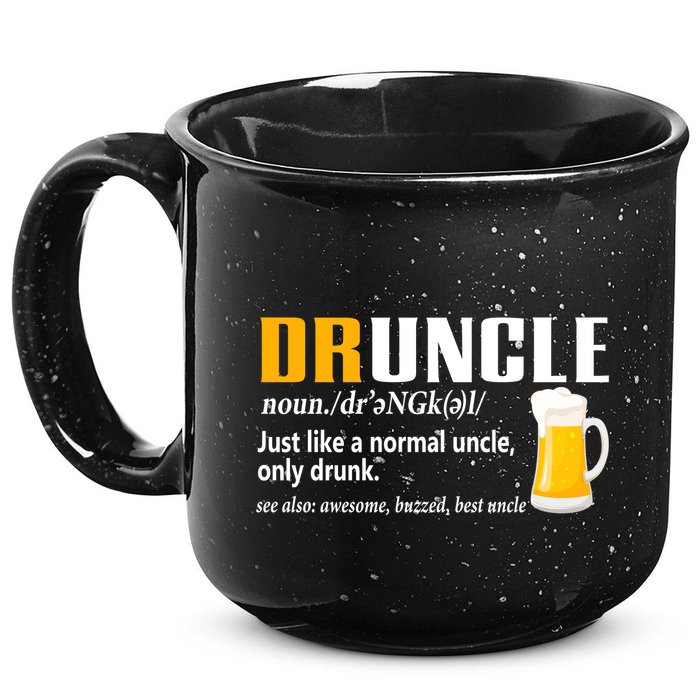 Druncle Definition Funny Gift For Uncle Present Novelty 15oz Campfire Ceramic Mug