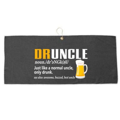 Druncle Definition Funny Gift For Uncle Present Novelty Large Microfiber Waffle Golf Towel