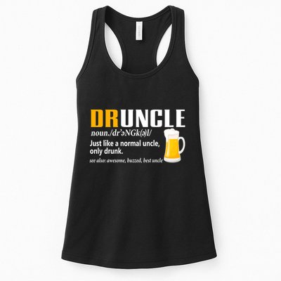 Druncle Definition Funny Gift For Uncle Present Novelty Womens Tank Top