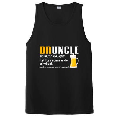 Druncle Definition Funny Gift For Uncle Present Novelty PosiCharge Competitor Tank