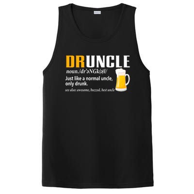 Druncle Definition Funny Gift For Uncle Present Novelty PosiCharge Competitor Tank