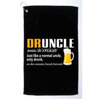 Druncle Definition Funny Gift For Uncle Present Novelty Golf Towel
