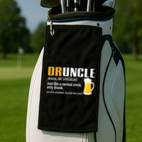 Druncle Definition Funny Gift For Uncle Present Novelty Golf Towel