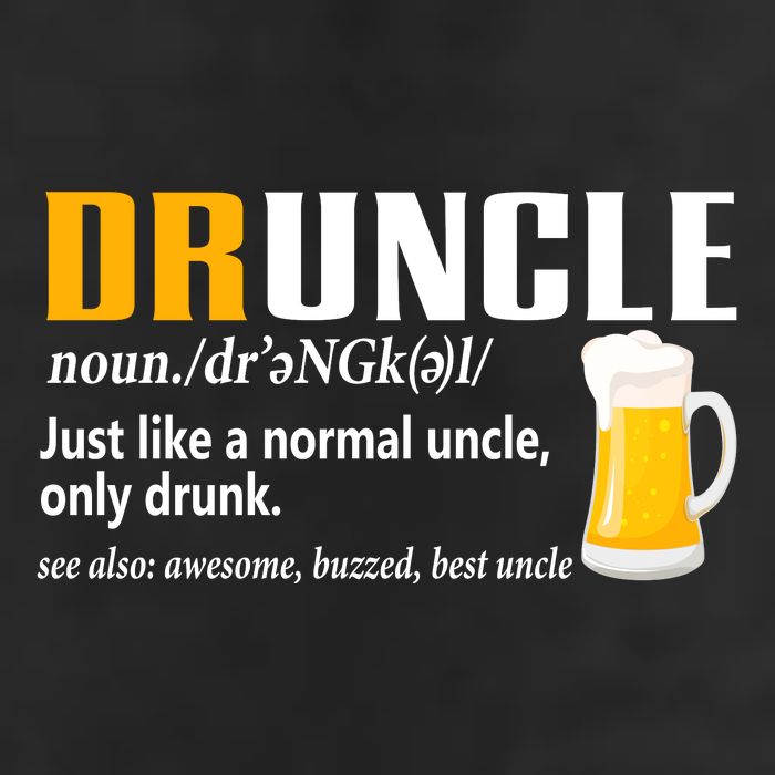 Druncle Definition Funny Gift For Uncle Present Novelty Golf Towel