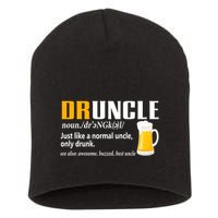 Druncle Definition Funny Gift For Uncle Present Novelty Short Acrylic Beanie