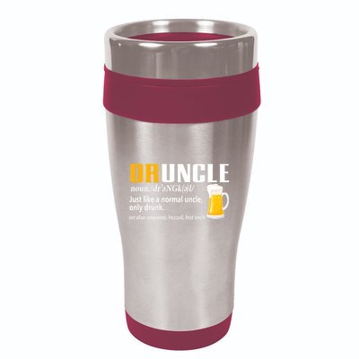 Druncle Definition Funny Gift For Uncle Present Novelty 16oz Travel Tumbler