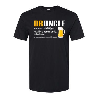 Druncle Definition Funny Gift For Uncle Present Novelty Softstyle® CVC T-Shirt