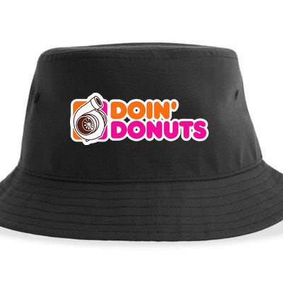 Doin Donuts Funny Racing & Drift Car Enthusiast Sustainable Bucket Hat