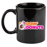 Doin Donuts Funny Racing & Drift Car Enthusiast 11oz C Handle Ceramic Mug