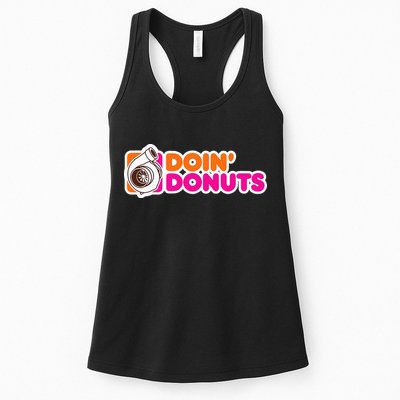 Doin Donuts Funny Racing & Drift Car Enthusiast Womens Tank Top