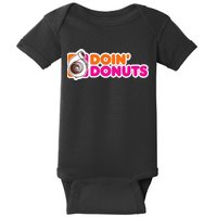 Doin Donuts Funny Racing & Drift Car Enthusiast Baby Bodysuit