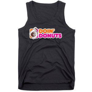 Doin Donuts Funny Racing & Drift Car Enthusiast Tank Top