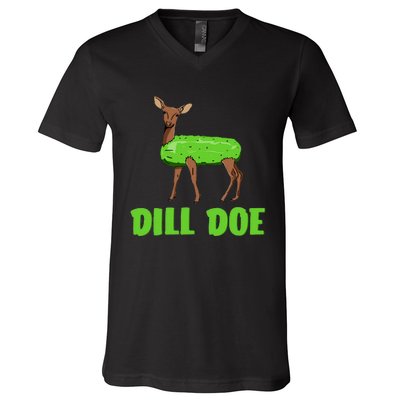 Dill Doe Funny Humor Funny Nature Deer Redneck V-Neck T-Shirt