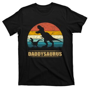 Daddysaurus Dad Fathers Day Gift T Rex Dinosaur T-Shirt