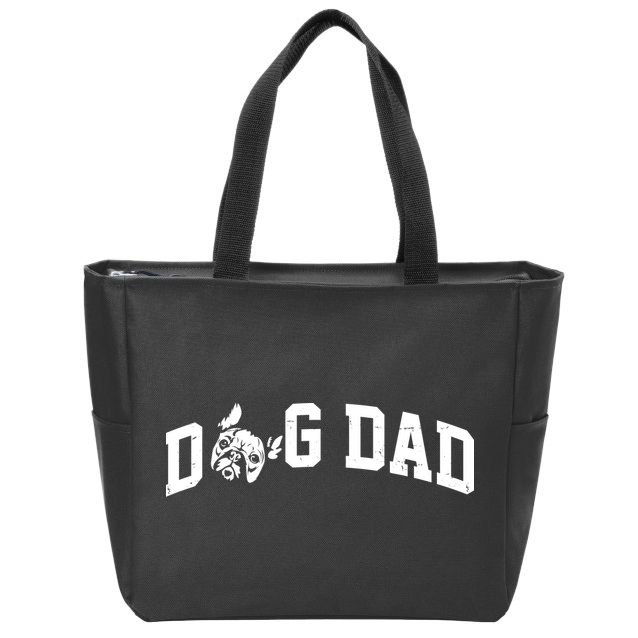 Dog Dad French Bulldog Zip Tote Bag