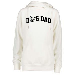 Dog Dad French Bulldog Womens Funnel Neck Pullover Hood