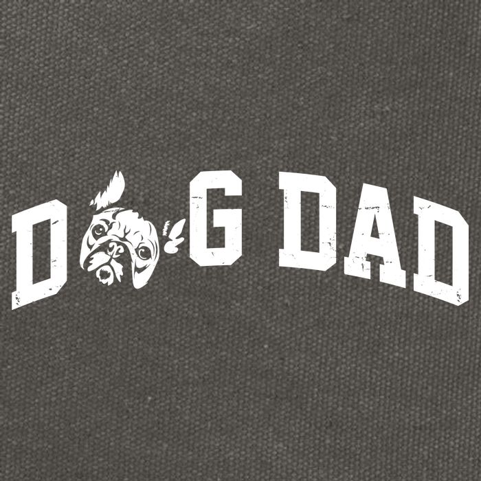 Dog Dad French Bulldog Cotton Canvas Backpack