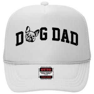 Dog Dad French Bulldog High Crown Mesh Back Trucker Hat