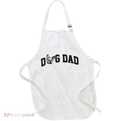 Dog Dad French Bulldog Full-Length Apron With Pockets