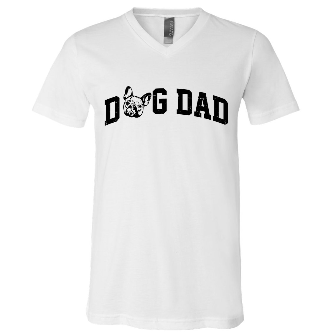 Dog Dad French Bulldog V-Neck T-Shirt