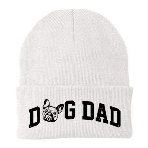 Dog Dad French Bulldog Knit Cap Winter Beanie