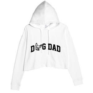 Dog Dad French Bulldog Crop Fleece Hoodie