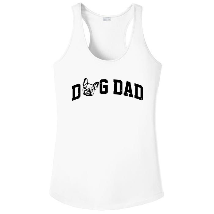 Dog Dad French Bulldog Ladies PosiCharge Competitor Racerback Tank