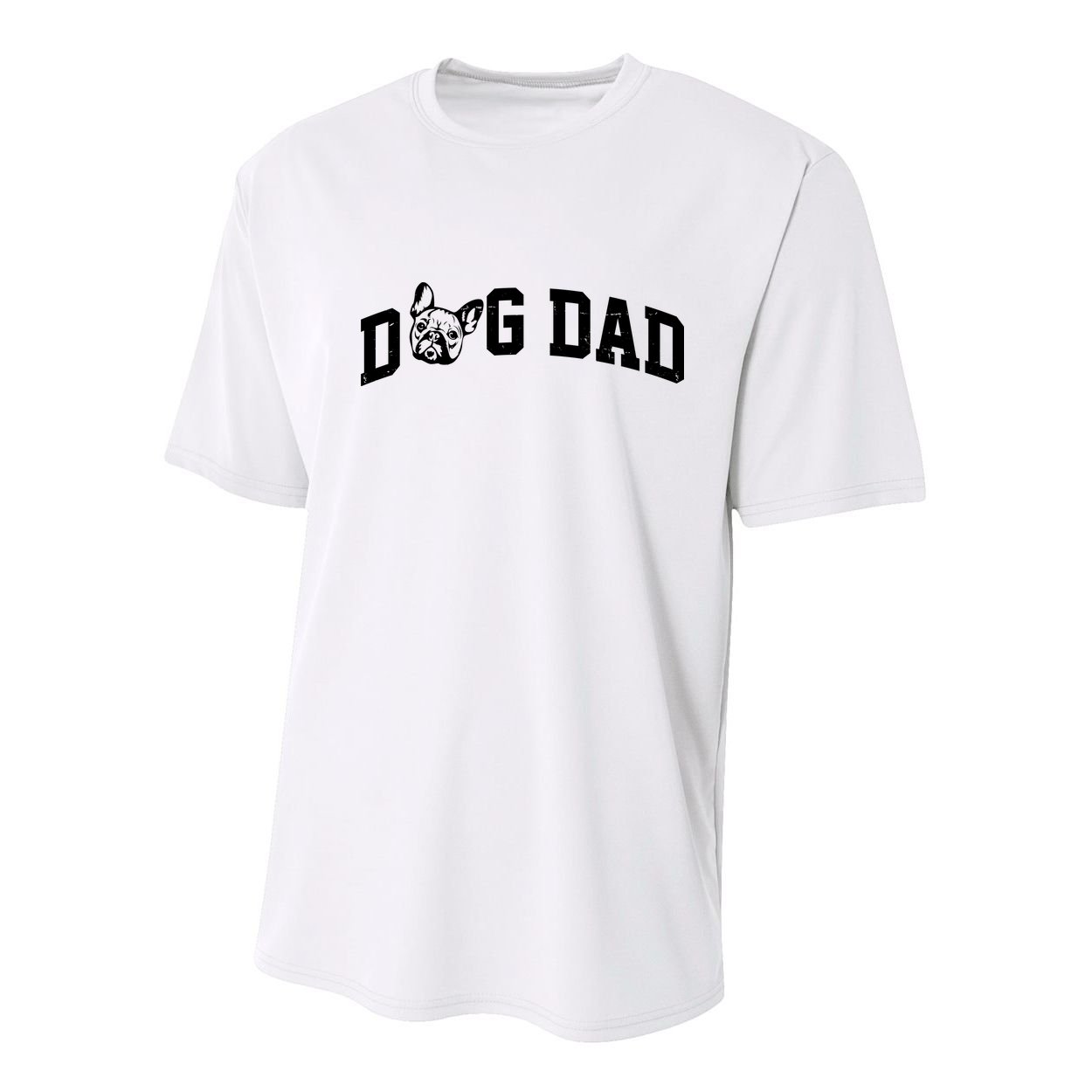 Dog Dad French Bulldog Youth Performance Sprint T-Shirt