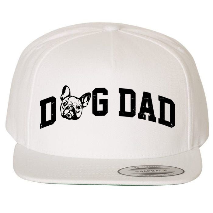 Dog Dad French Bulldog Wool Snapback Cap