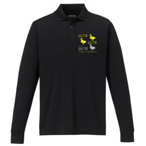 Duck Duck Gray Duck Minnesota Performance Long Sleeve Polo