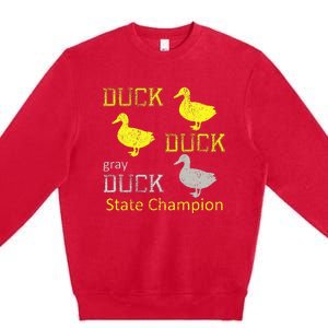 Duck Duck Gray Duck Minnesota Premium Crewneck Sweatshirt