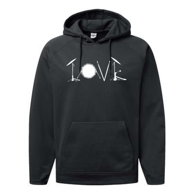 Drummers Drumming Gift Drum Love Drums Drummer Performance Fleece Hoodie