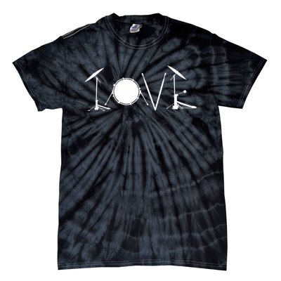 Drummers Drumming Gift Drum Love Drums Drummer Tie-Dye T-Shirt