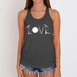 Drummers Drumming Gift Drum Love Drums Drummer Women's Knotted Racerback Tank