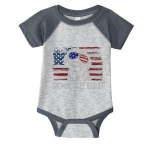 Doodle Dad Goldendoodle Dog American Flag 4th Of July Infant Baby Jersey Bodysuit