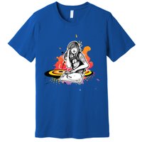 Dj Deejay Girl Music Techno Headphones Turntable Pop Cute Gift Premium T-Shirt