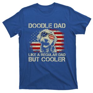 Doodle Dad Goldendoodle Regular Dad But Cooler American Flag Gift T-Shirt