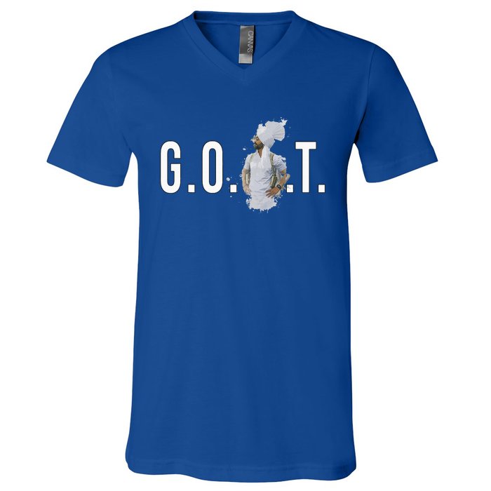 Diljit Dosanjh G.O.A.T. Punjabi Singer V-Neck T-Shirt