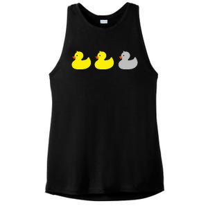 Duck Duck Gray Duck Funny Minnesota Ladies PosiCharge Tri-Blend Wicking Tank