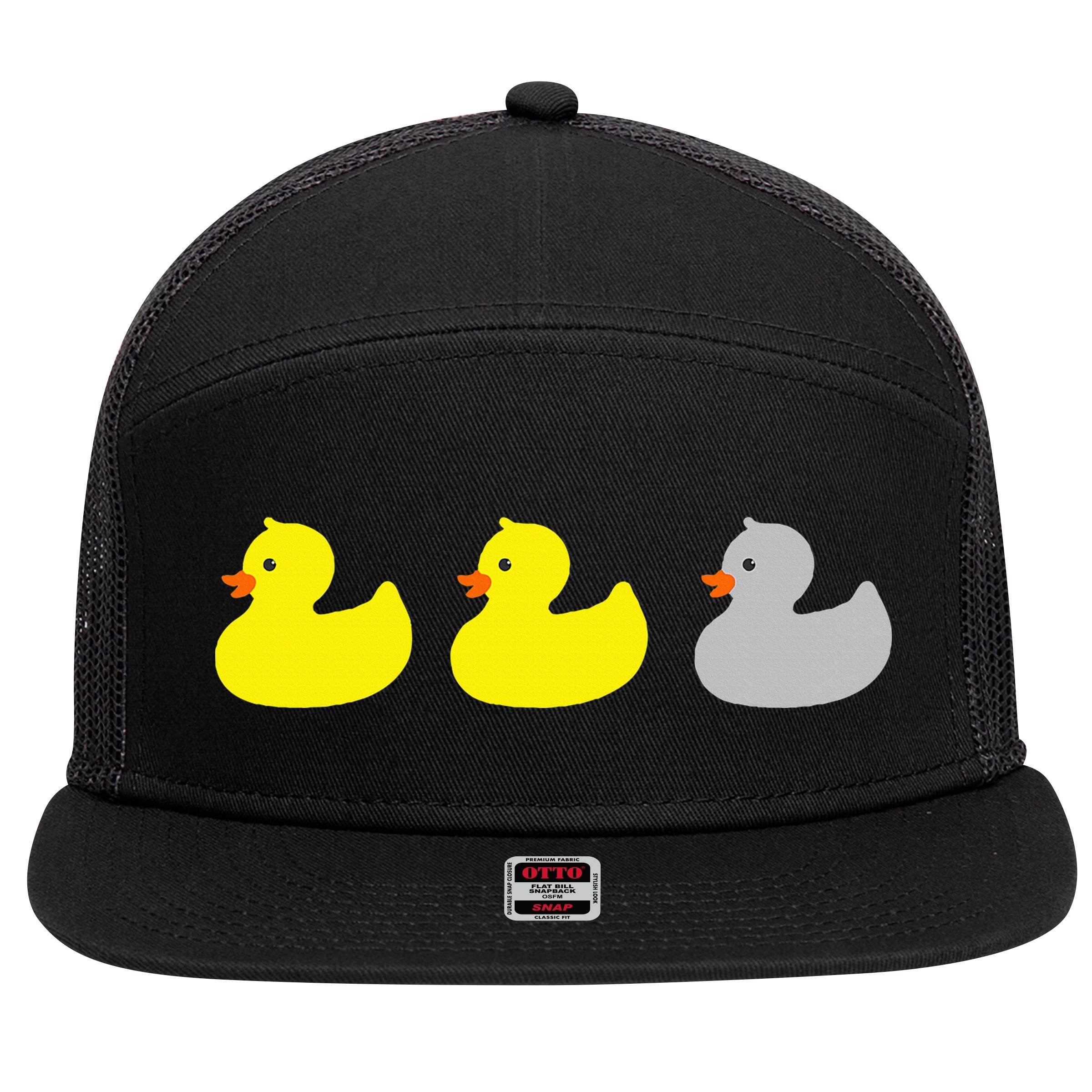 Duck Duck Gray Duck Funny Minnesota 7 Panel Mesh Trucker Snapback Hat