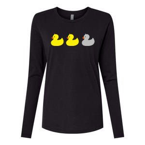 Duck Duck Gray Duck Funny Minnesota Womens Cotton Relaxed Long Sleeve T-Shirt